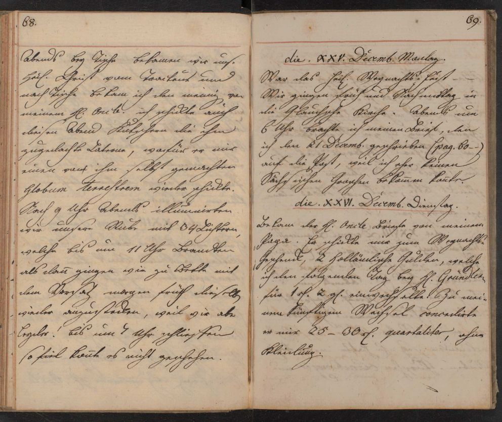 Zu sehen sind zwei Seiten von der Handschrift von Dreckmann